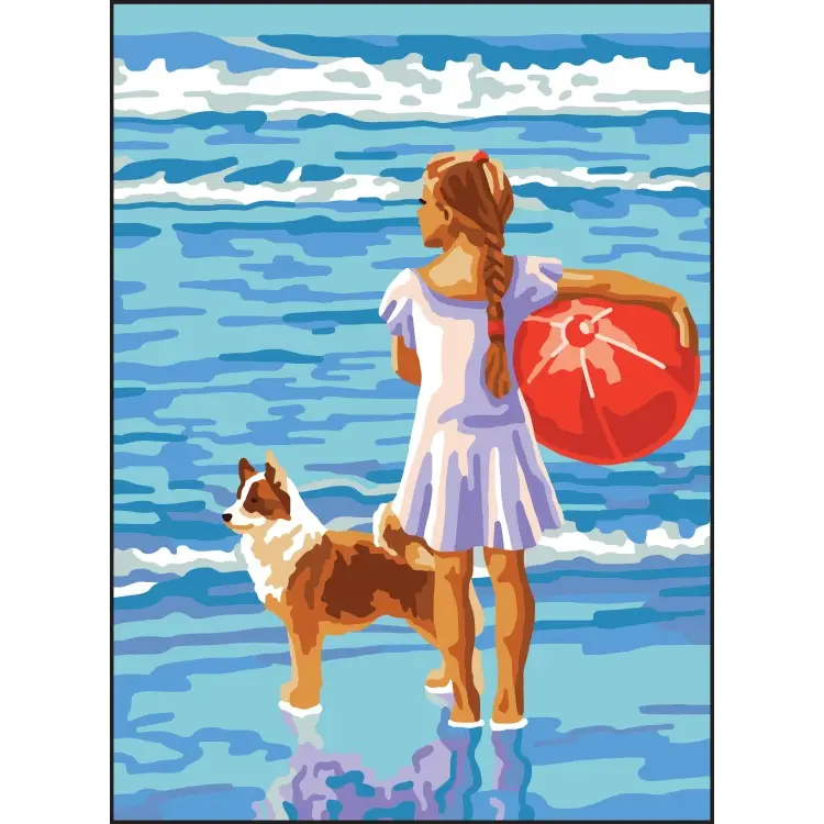 Printed Canvas 22x30 Girl with ball CDA6322 Printed Canvas 22x30 Girl with ball CDA6322