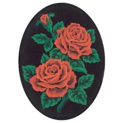 Printed Canvas 18x24 Roses, Oval CDA7013
