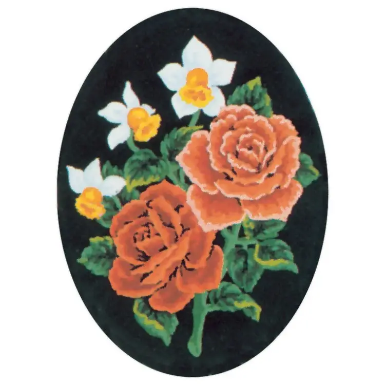 Printed Canvas 18x24 Daffodils and Roses, Oval CDA7016 Printed Canvas 18x24 Daffodils and Roses, Oval CDA7016