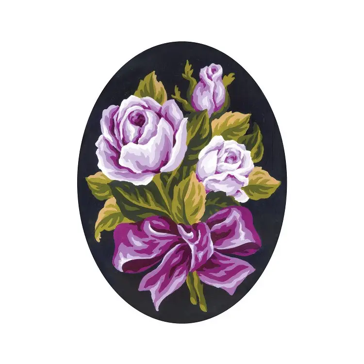 Printed Canvas 18x24 Roses Posy, Oval CDA7024 Printed Canvas 18x24 Roses Posy, Oval CDA7024
