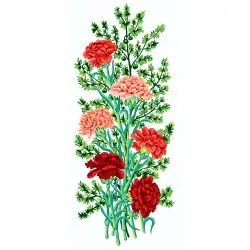 Printed Canvas 21x49 Carnations CDA8020