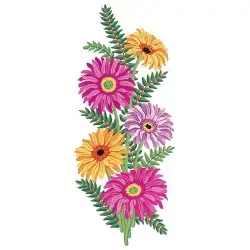 Printed Canvas 21x49 Pink and Yellow Daisies CDA8022