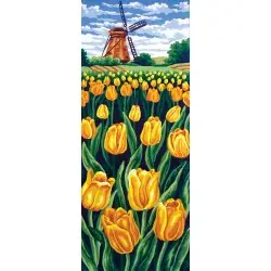 Printed Canvas 22x50 Tulip Field CDA8048