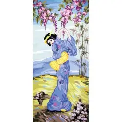 Printed Canvas 23x50 Geisha in Autumn CDA8053