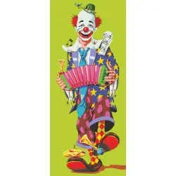 Printed Canvas 22x50 Musical Clown CDA8058