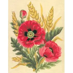 Printed Canvas 14x18 Poppies and Wheat CDA3116