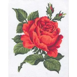 Printed Canvas 14x18 Red Rose CDA3146