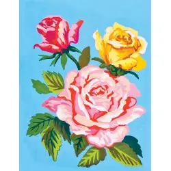 Printed Canvas 14x18 Pink and Yellow Roses CDA3293