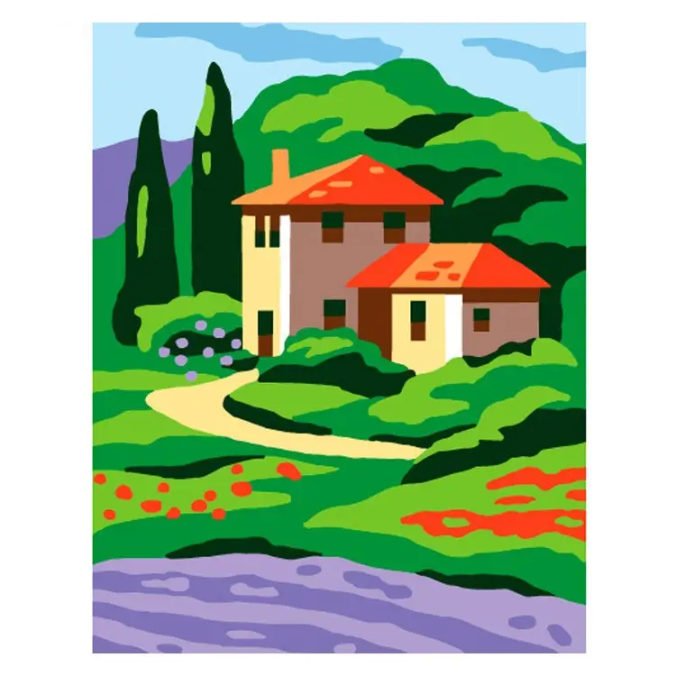 Printed Canvas 14x18 Cottage CDA3335