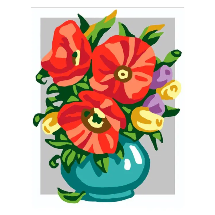 Printed Canvas 14x18 Flowers in bowl CDA3336