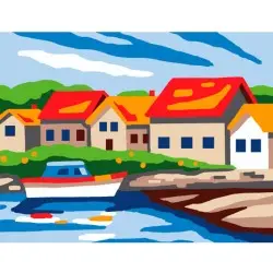 Printed Canvas 14x18 Small port CDA3337