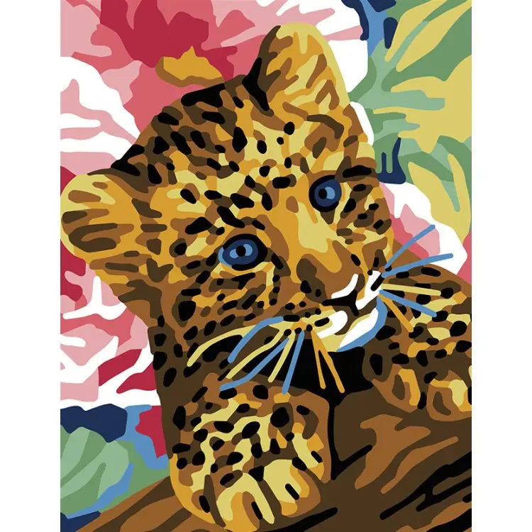 Printed Canvas 14x18 Leopard kitten CDA3341