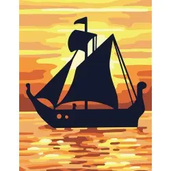 Printed Canvas 14x18 Sails on the sunset CDA3347