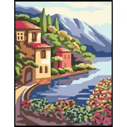 Printed Canvas 14x18 Coastal town CDA3380