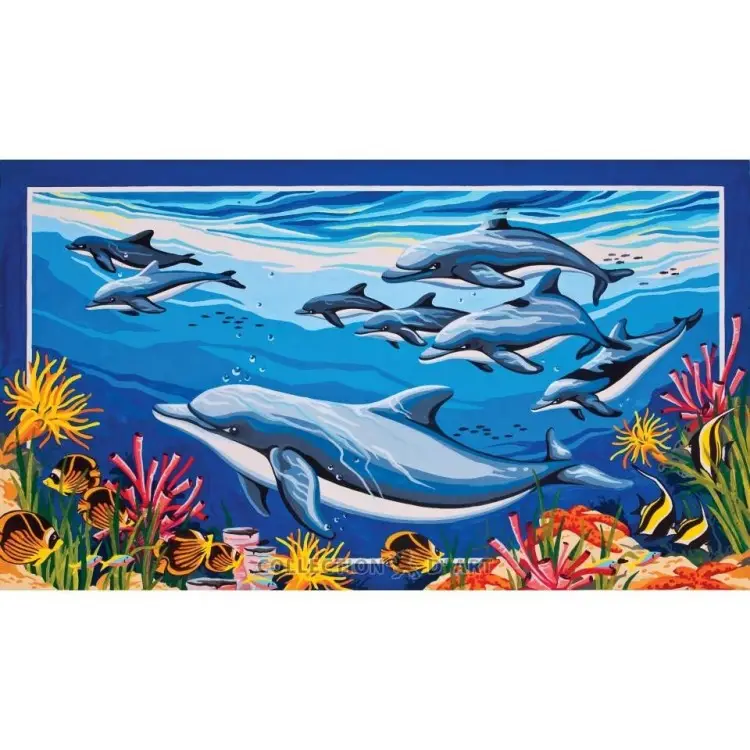 Printed Canvas 50x70 Dolphins CDA12981 Printed Canvas 50x70 Dolphins CDA12981