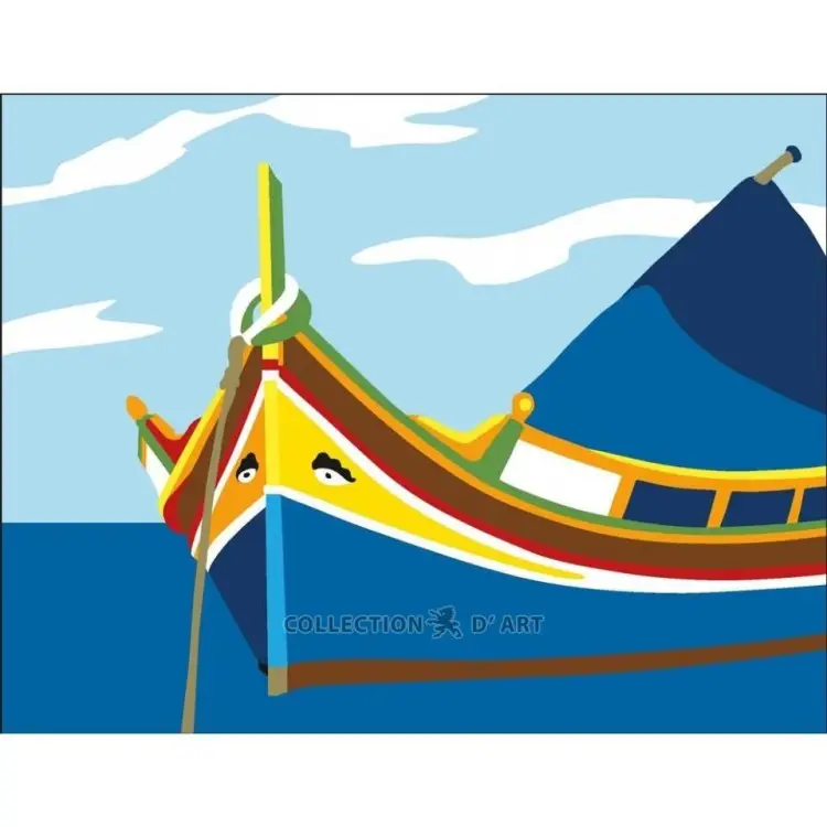 Printed Canvas 18x14 Boat at the sea CDA3001 Printed Canvas 18x14 Boat at the sea CDA3001