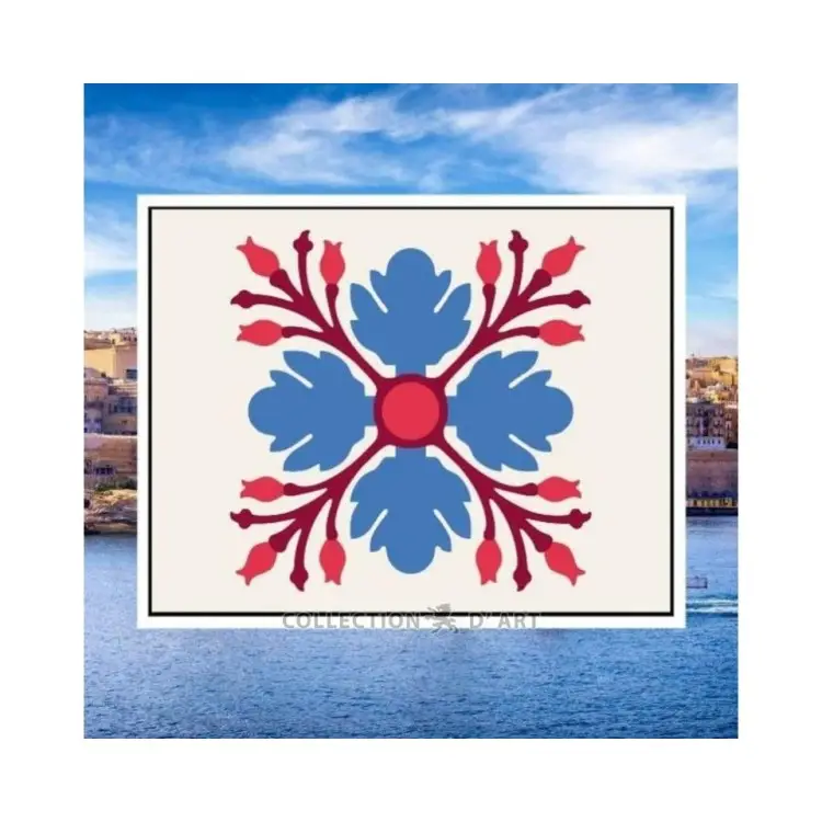 Printed Canvas 18x14 Blue flower CDA3002 Printed Canvas 18x14 Blue flower CDA3002