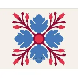 Printed Canvas 18x14 Blue flower CDA3002