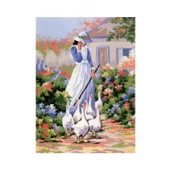 Printed Canvas 20x30 Goose Girl CDA6033