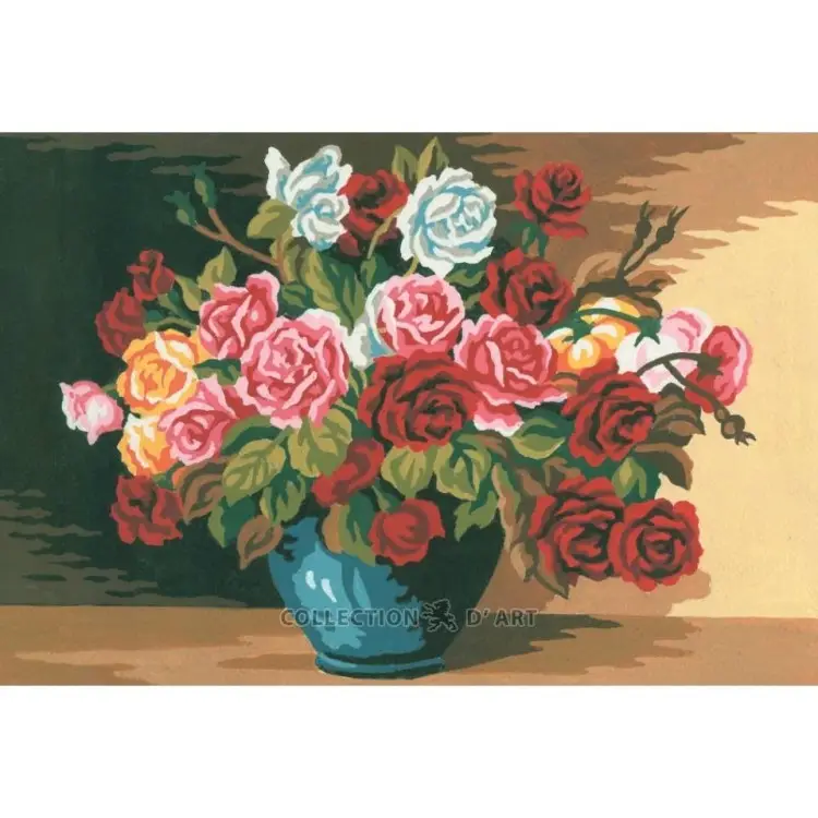Printed Canvas 22x30 Bowl of Roses CDA6117 Printed Canvas 22x30 Bowl of Roses CDA6117