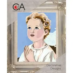 Tapestry Kit with printed canvas 14x18 Child Praying CDA3221K