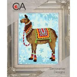 Tapestry Kit with printed canvas 14x18 Lama CDA3339K