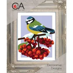 Tapestry Kit with printed canvas 14x18 Titmouse CDA3345K