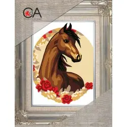 Tapestry Kit with printed canvas 14x18 Grace CDA3354K