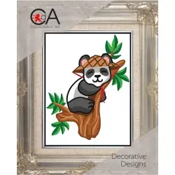 Tapestry Kit with printed canvas 14x18 Panda CDA3357K