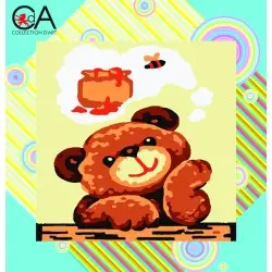 Tapestry Kit with printed canvas 19x19 Honey Dreams CDA4016K