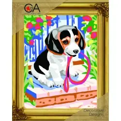 Tapestry Kit with printed canvas 22x30 Puppy CDA6309K