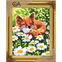 Tapestry Kit with printed canvas 22x30 Fox CDA6328K