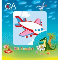 Tapestry Kit with printed canvas 10x10 Jet Plane CDA1001K