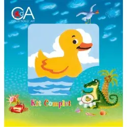 Tapestry Kit with printed canvas 10x10 Rubber Duck CDA1008K