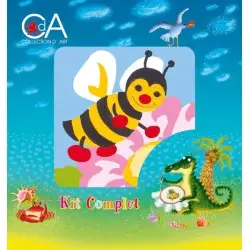 Tapestry Kit with printed canvas 10x10 Honey Bee CDA1014K