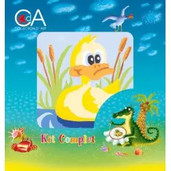 Tapestry Kit with printed canvas 10x10 Duck CDA1021K
