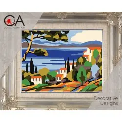 Tapestry Kit with printed canvas 14x18 Dreaming of Tuscany CDA3379K