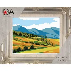 Tapestry Kit with printed canvas 14x18 Golden fields CDA3381K