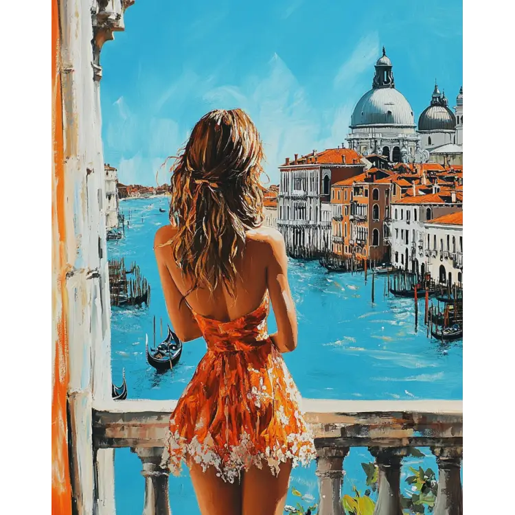 Diamond painting with subframe "Sunny Venice" 40x50 cm DP418