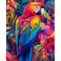 Diamond painting with subframe "Bright parrot" 40x50 cm DP421