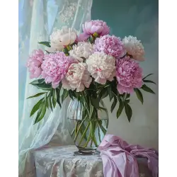 Diamond painting with subframe "Bouquet of peonies" 40x50 cm DP424