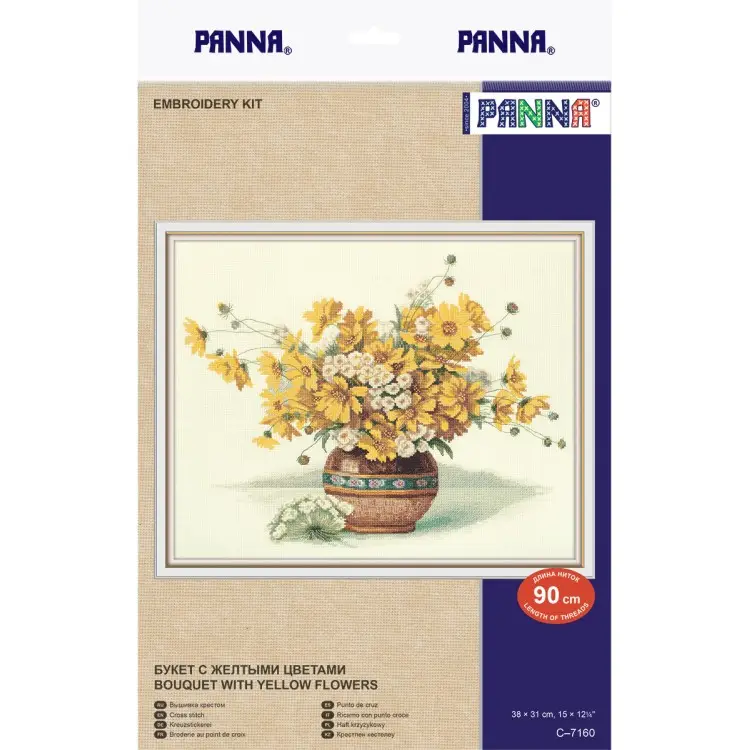 Cross stitch kit "Bouquet with yellow flowers" PC-7160 Cross stitch kit "Bouquet with yellow flowers" PC-7160
