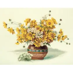 Cross stitch kit "Bouquet with yellow flowers" PC-7160