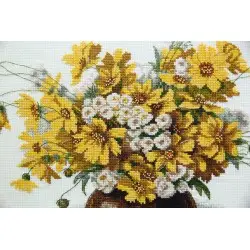 Cross stitch kit "Bouquet with yellow flowers" PC-7160
