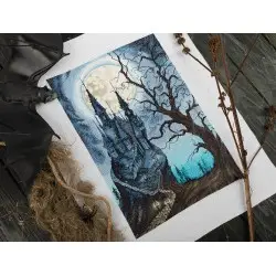 Cross stitch kit "Grim castle" PZU-7323