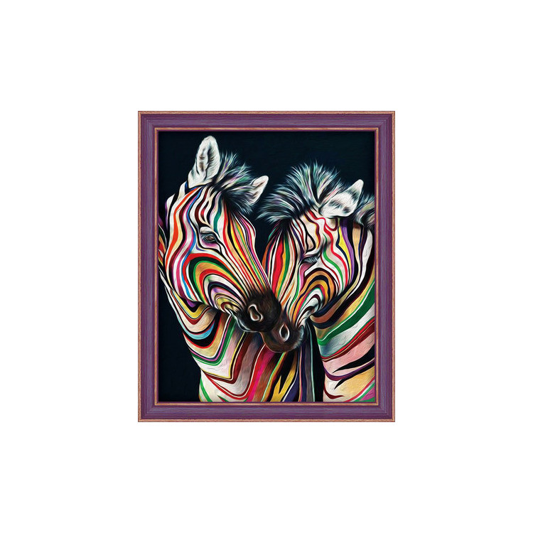 Diamond Painting kit Colourful Zebras AZ-1556