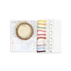 Cross-stitch on wooden base "Miniature. Curd cake" SO-136