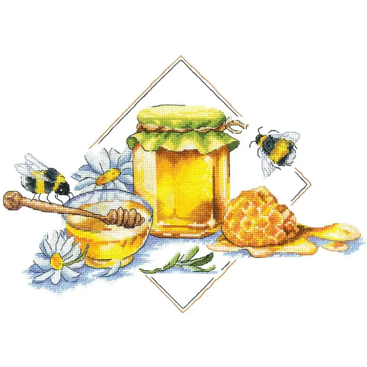 Cross stitch kit "Honey" SANM-40 Cross stitch kit "Honey" SANM-40