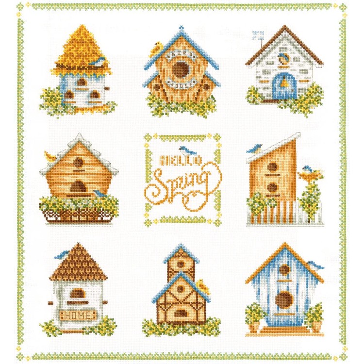 Cross stitch kit "Birdhouses" SANS-74