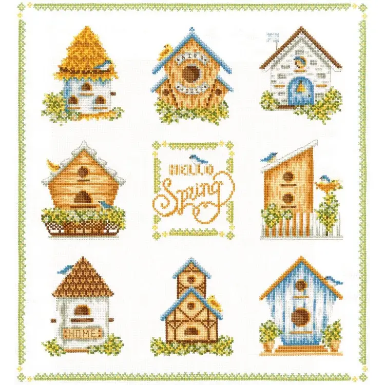 Cross stitch kit "Birdhouses" SANS-74 Cross stitch kit "Birdhouses" SANS-74
